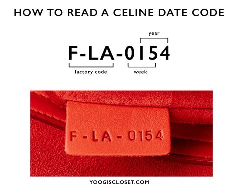 celine luggage serial number|celine bags factory code.